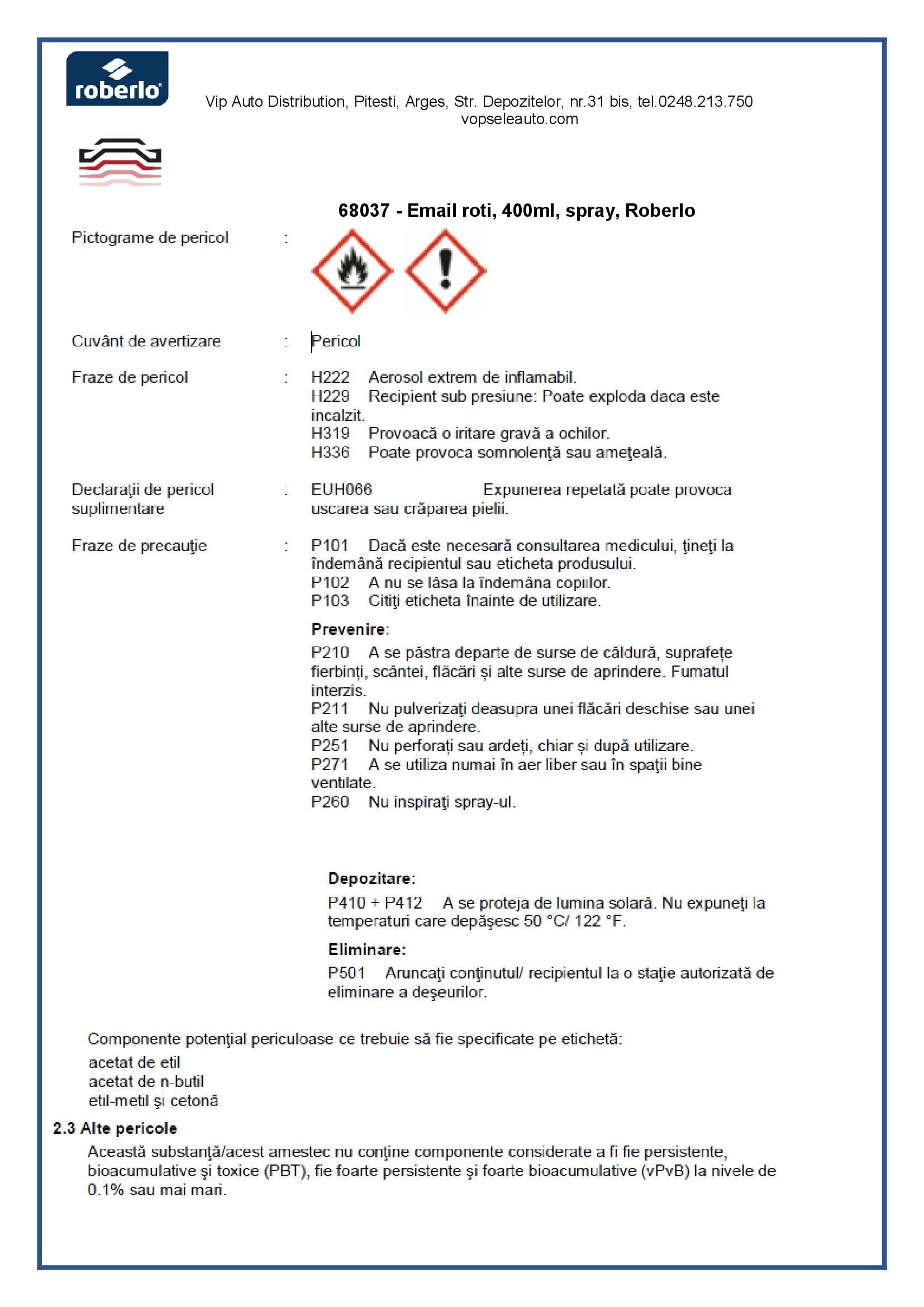 Email roti, 400ml, spray, Roberlo